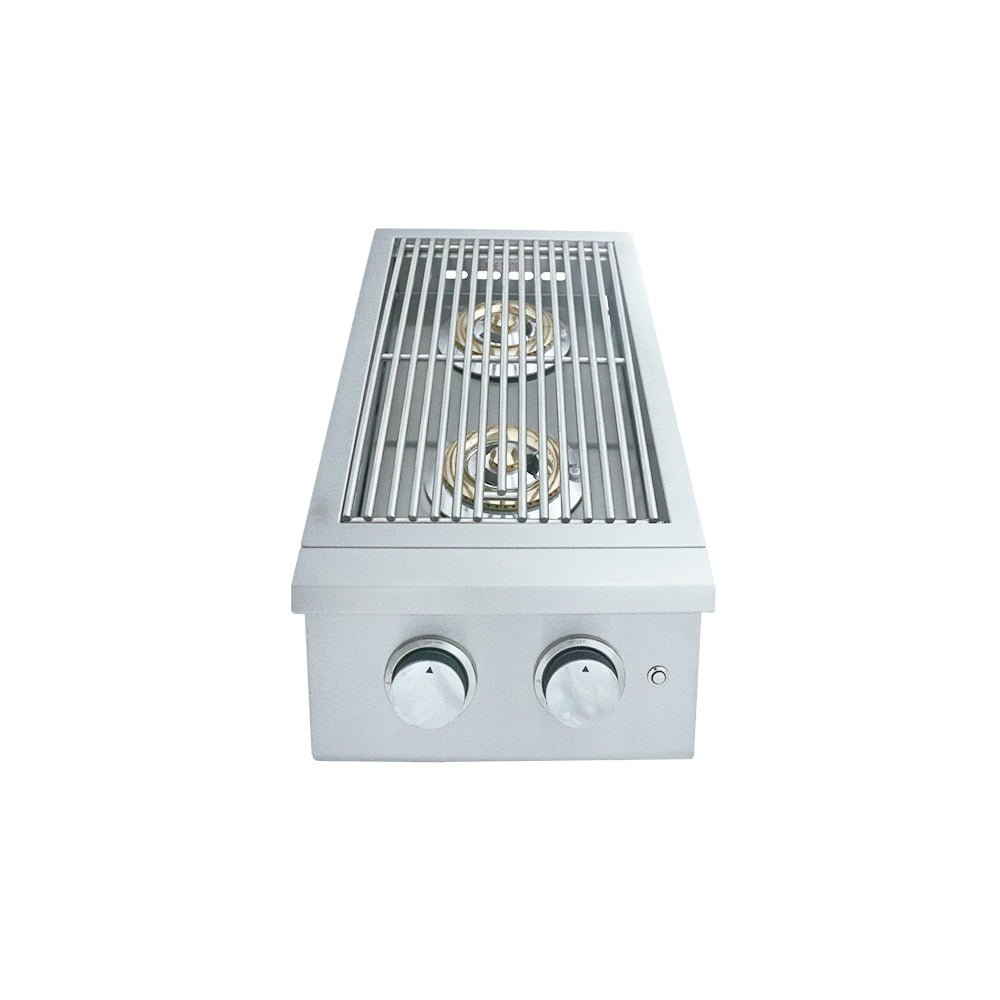 Premier Double Side Burner w/ LED Lights - RJCSSBL - Side Burners by Renaissance Cooking Systems | Buy at Agent BBQ