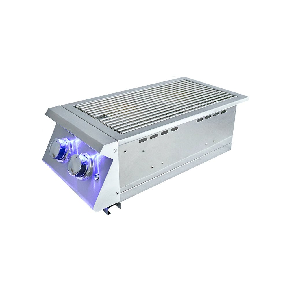 Premier Double Side Burner w/ LED Lights - RJCSSBL - Side Burners by Renaissance Cooking Systems | Buy at Agent BBQ