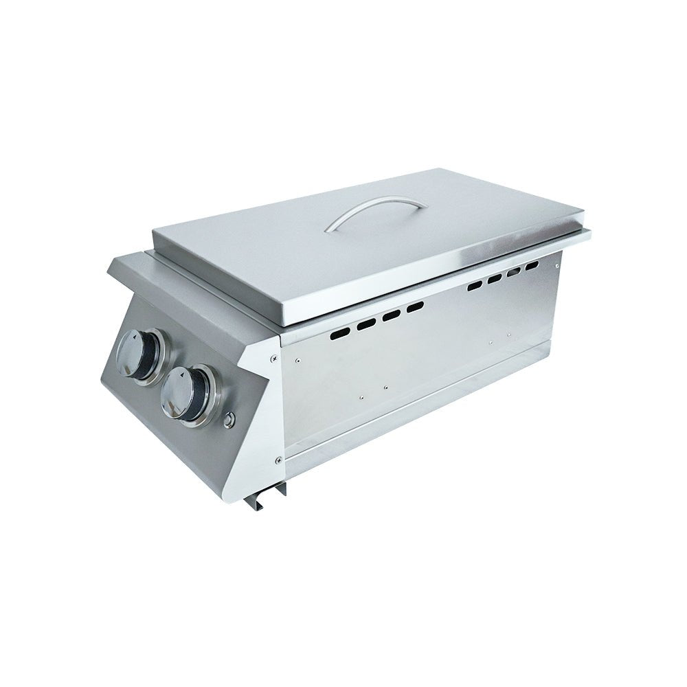 Premier Double Side Burner w/ LED Lights - RJCSSBL - Side Burners by Renaissance Cooking Systems | Buy at Agent BBQ