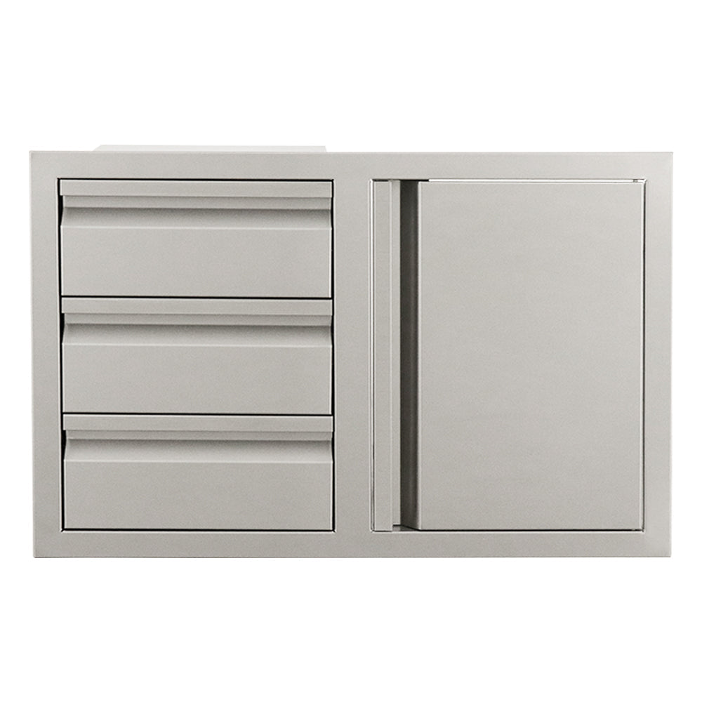 Triple Drawers w/ Single Door - VDC2SC - Access Drawers by Renaissance Cooking Systems | Buy at Agent BBQ