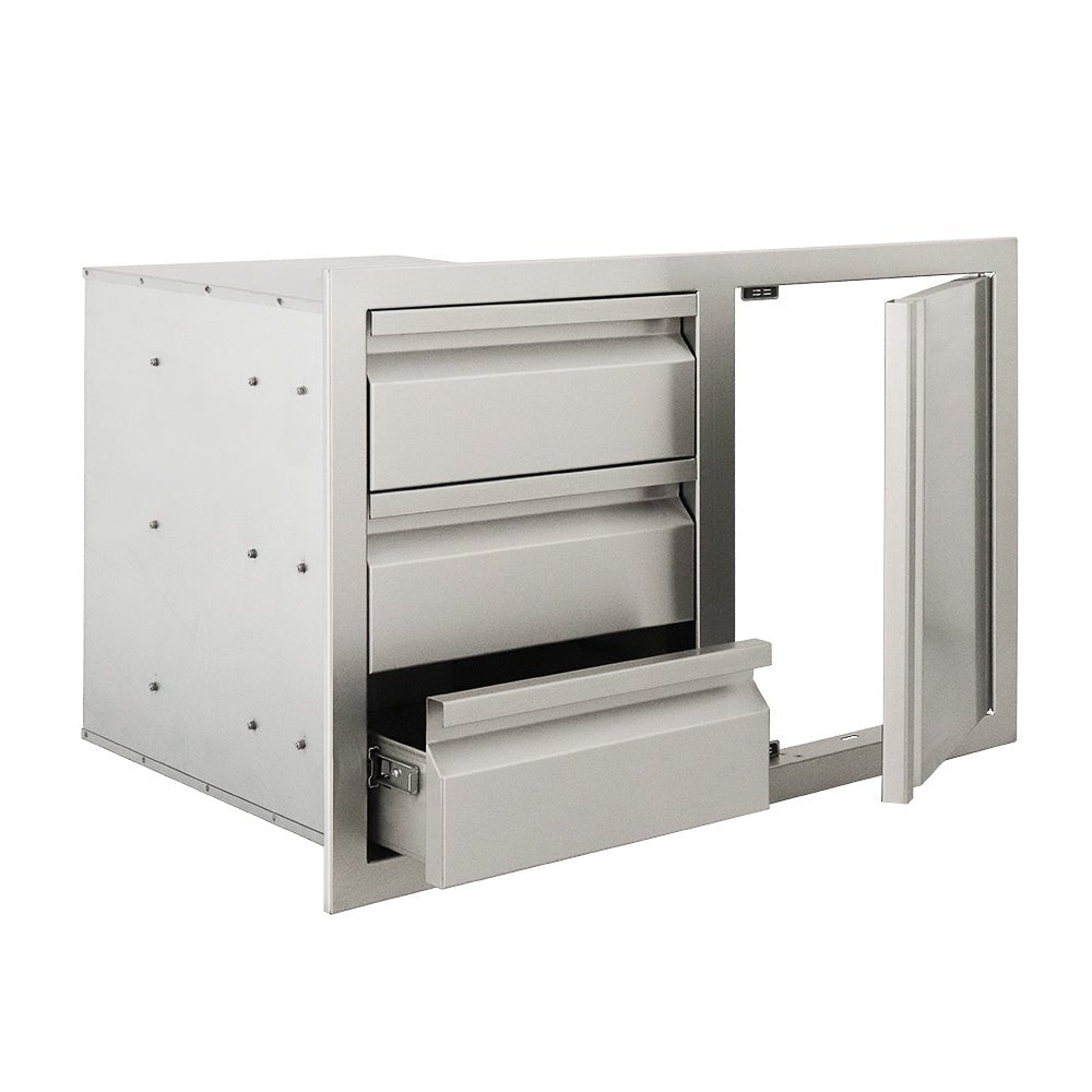 Triple Drawers w/ Single Door - VDC2SC - Access Drawers by Renaissance Cooking Systems | Buy at Agent BBQ