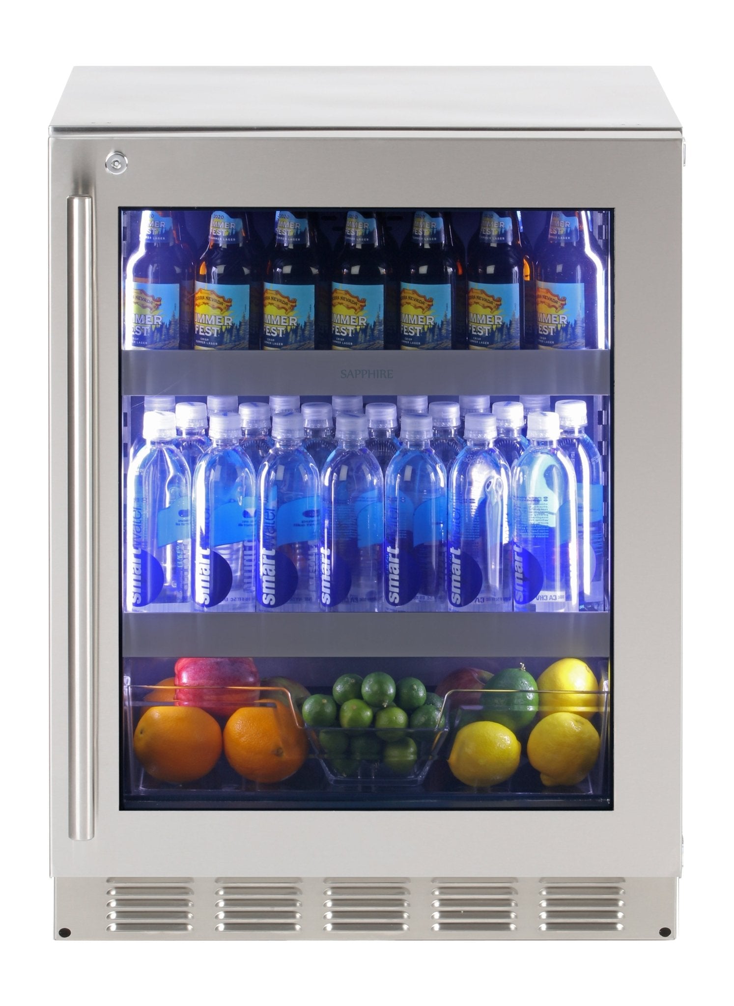 Sapphire Series 5 Indoor Beverage Refrigerator, ADA Height, Factory Installed Lock - SBCR24SSADA - Refrigerator by Sapphire | Buy at Agent BBQ