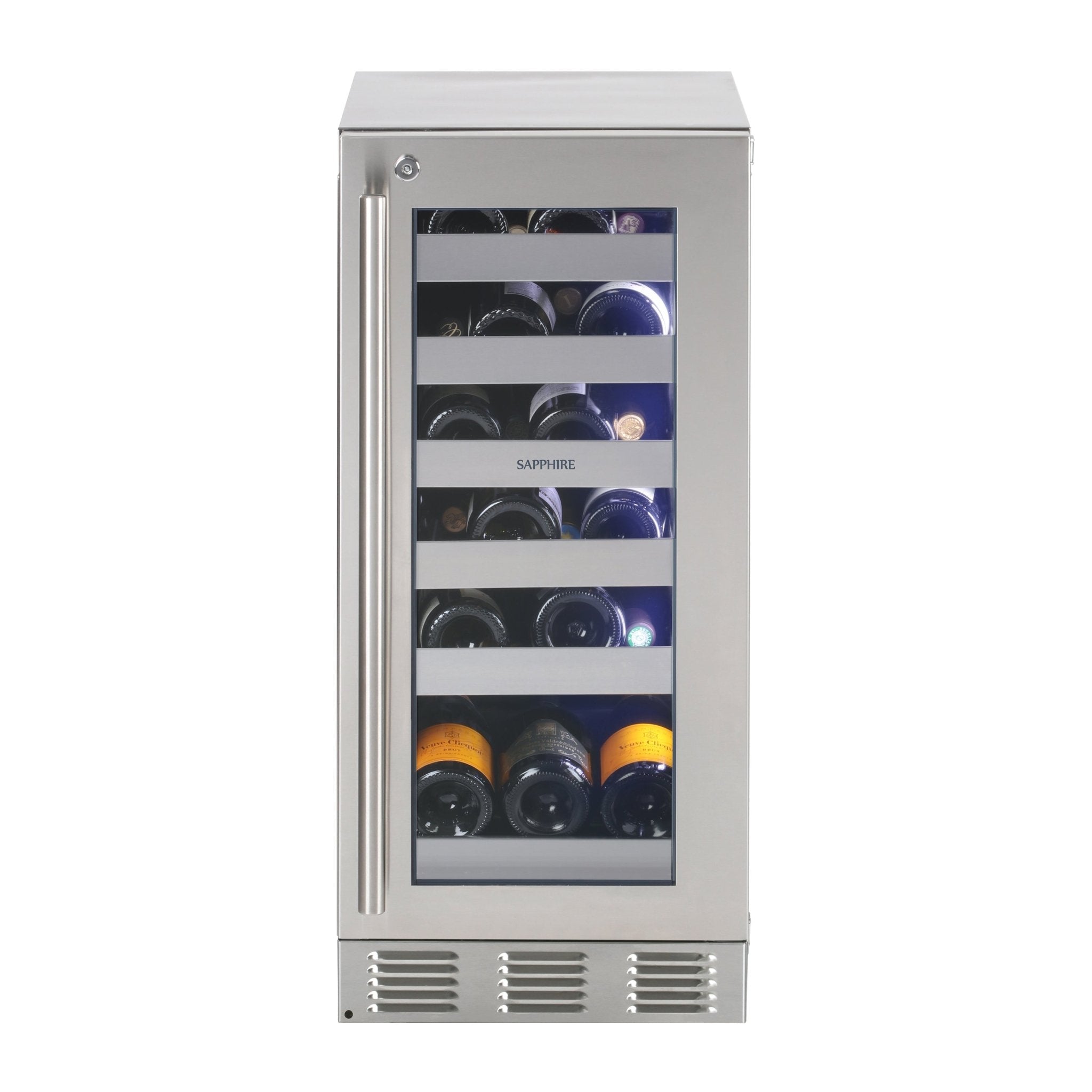 Sapphire Series 5 Indoor Single Zone Wine Refrigerator, 23 Bottle Capacity - SW15SZSS - Wine Cooler by Sapphire | Buy at Agent BBQ