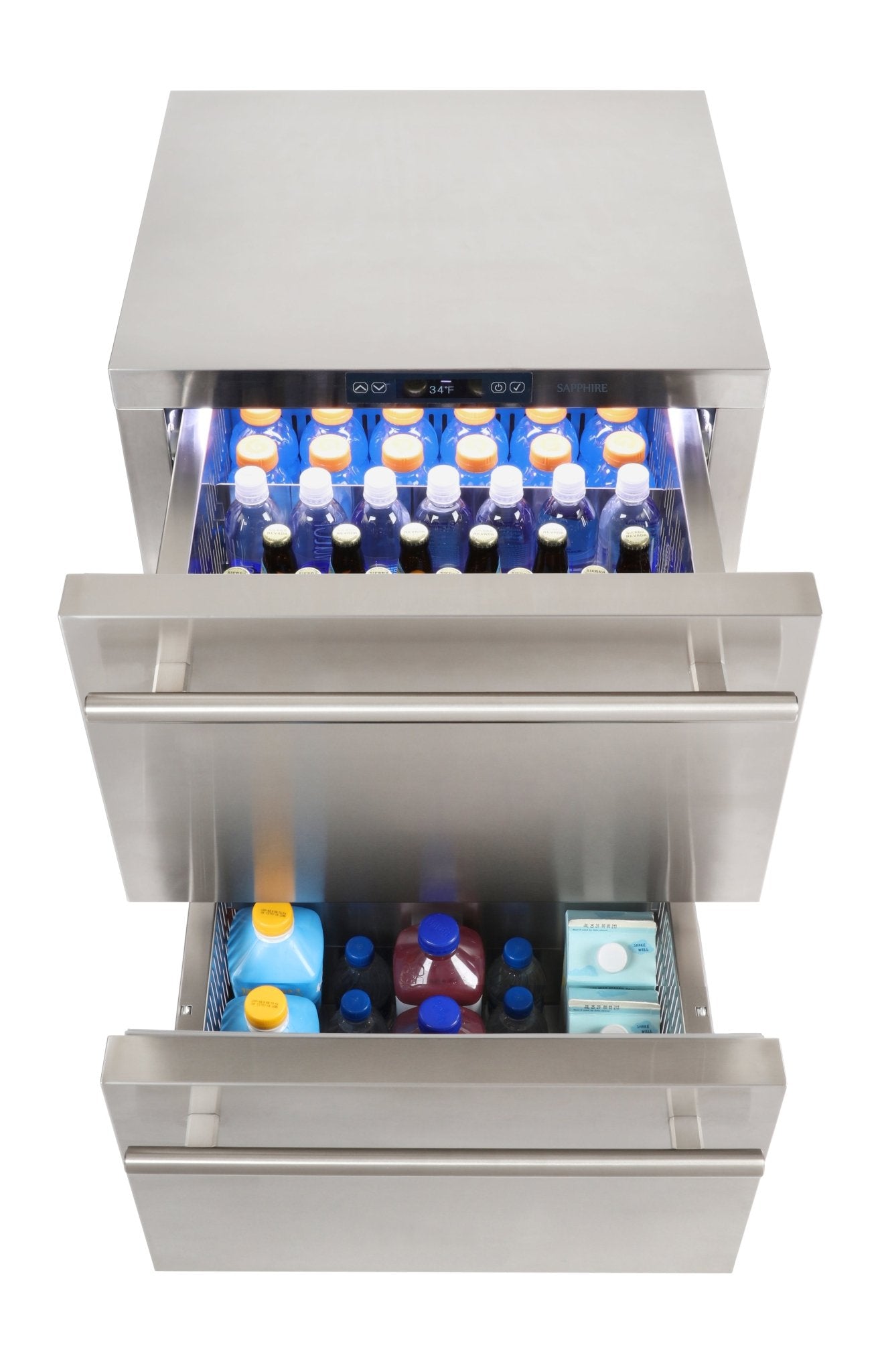 Sapphire Series 5 Outdoor Refrigerator with Drawers, Factory Installed Lock - SRD24OD - Refrigerated Drawer by Sapphire | Buy at Agent BBQ