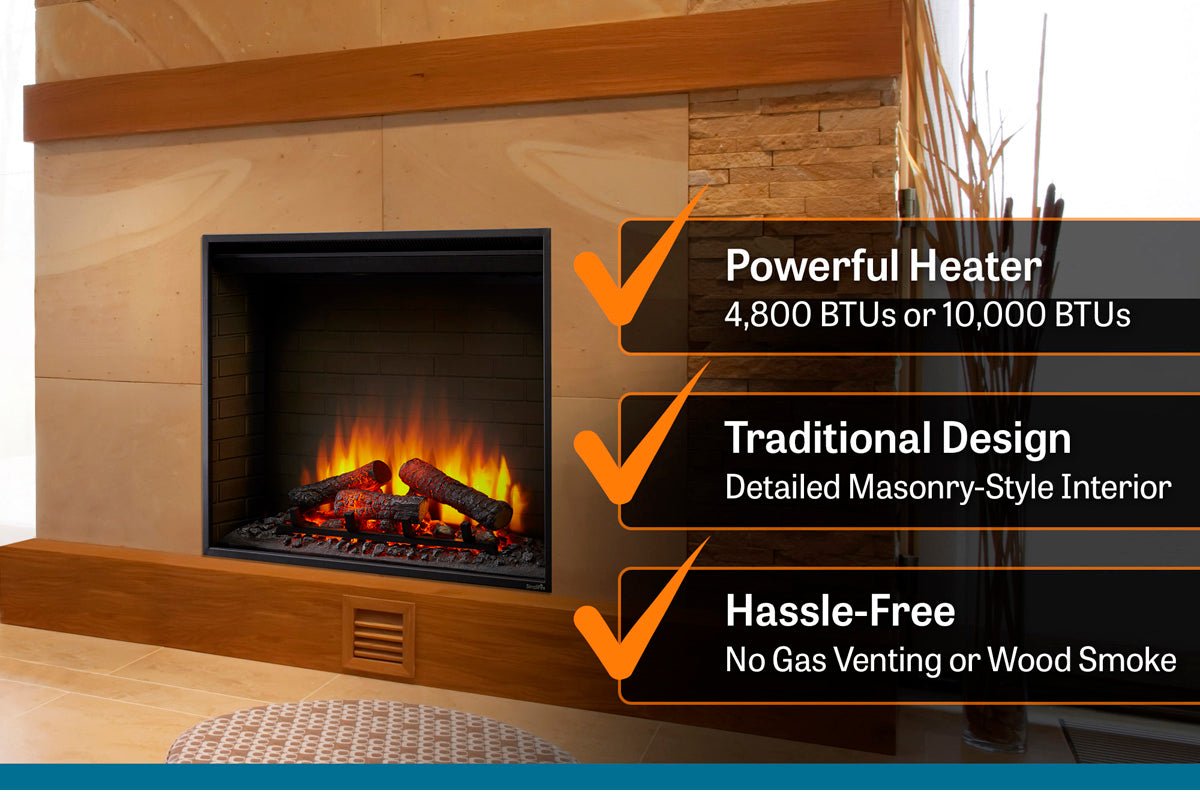 SimpliFire 36" Built - In Electric Firebox - Electric Fireboxes by SimpliFire | Buy at Agent BBQ