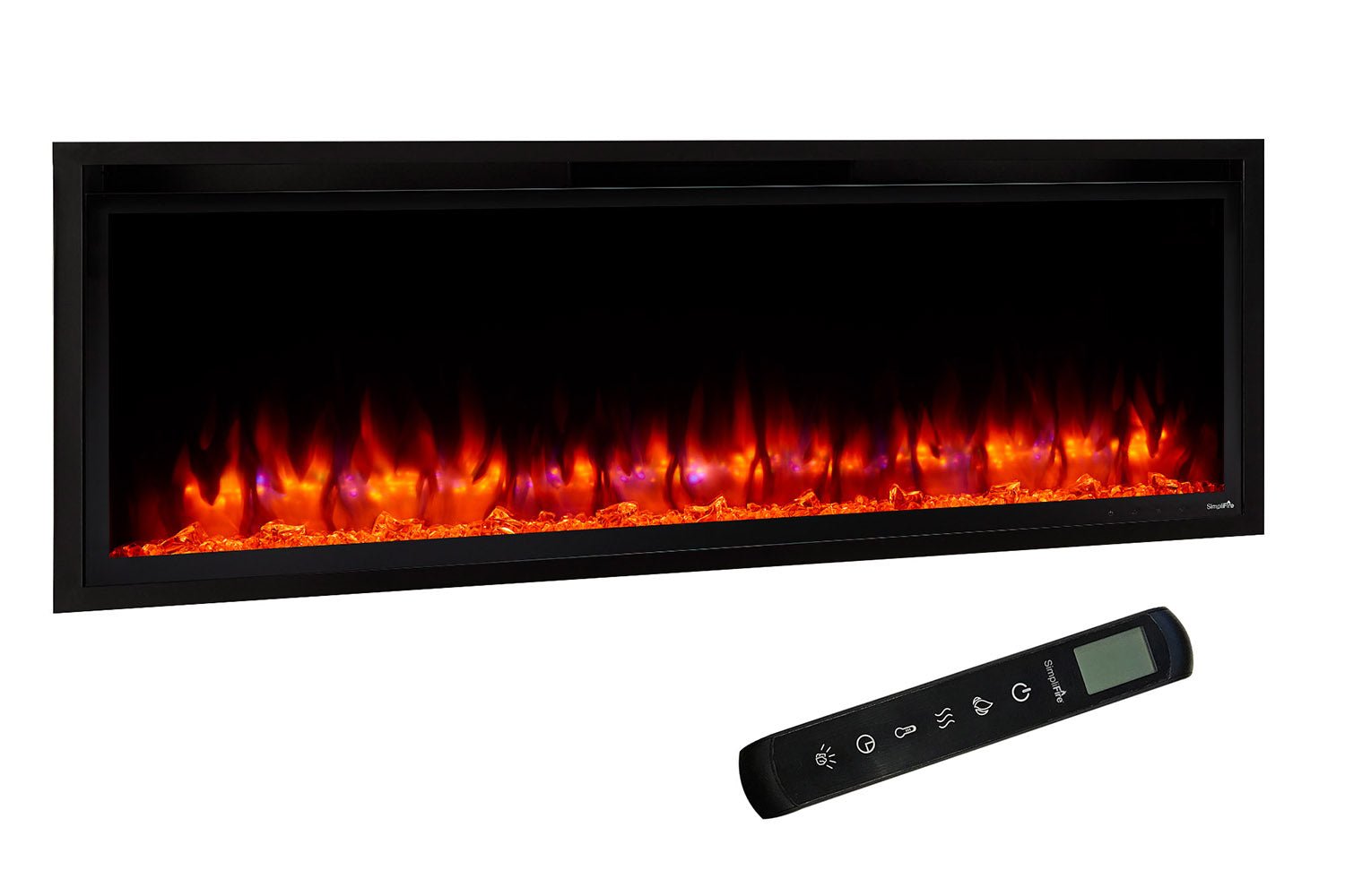 SimpliFire Allusion Platinum 50'' Wall Mount / Recessed Linear Electric Fireplace - Electric Fireplace by SimpliFire | Buy at Agent BBQ
