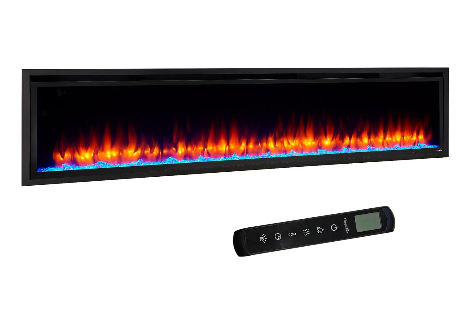 SimpliFire Allusion Platinum 72" Wall Mount / Recessed Electric Fireplace - Electric Fireplace by SimpliFire | Buy at Agent BBQ