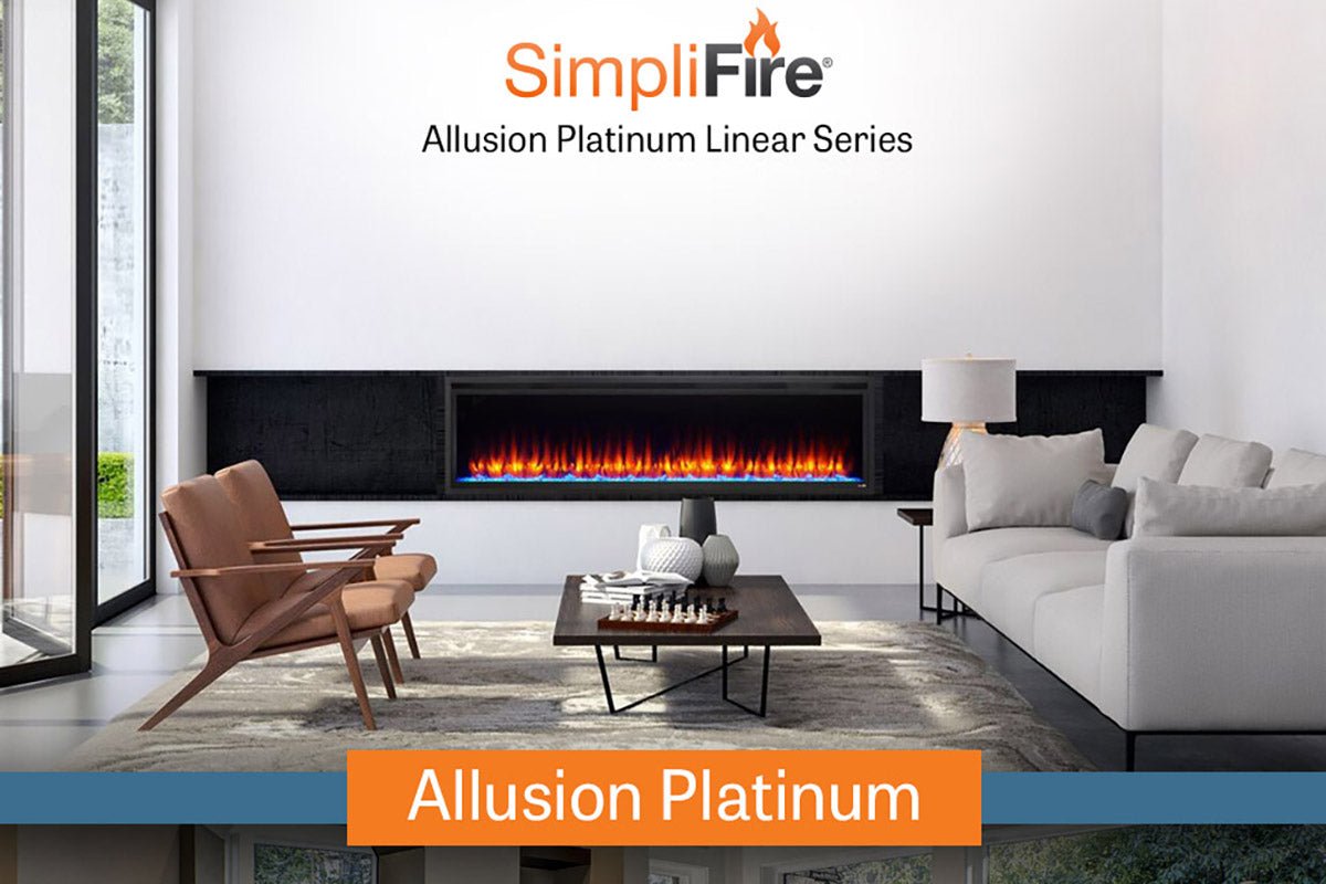SimpliFire Allusion Platinum 72" Wall Mount / Recessed Electric Fireplace - Electric Fireplace by SimpliFire | Buy at Agent BBQ