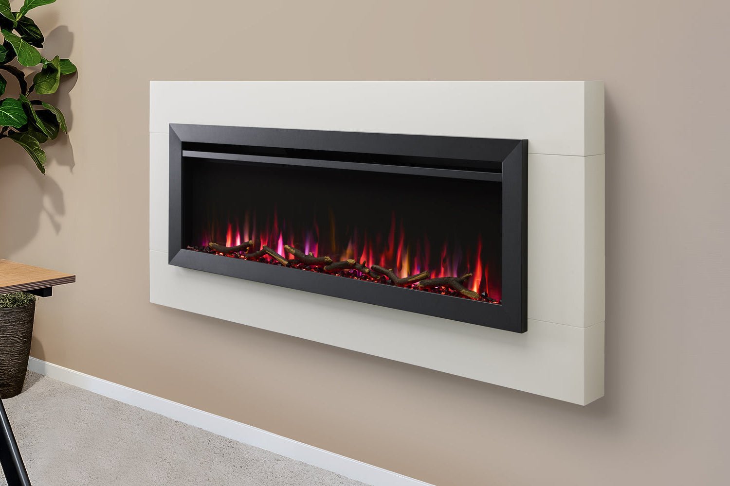 SimpliFire Allusion Slim 50" Wall Mount / Recessed Electric Fireplace - Electric Fireplace by SimpliFire | Buy at Agent BBQ