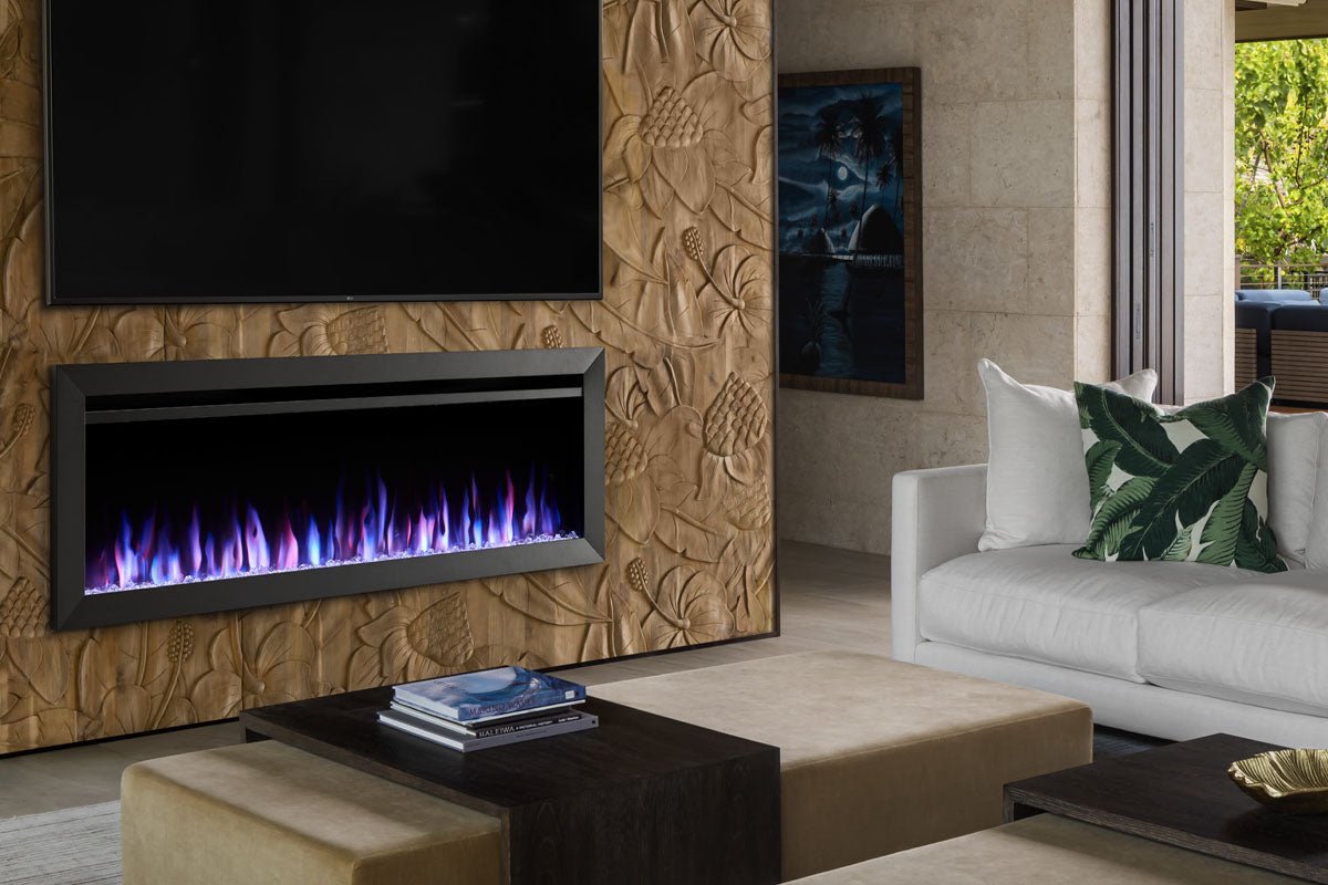 SimpliFire Allusion Slim 50" Wall Mount / Recessed Electric Fireplace - Electric Fireplace by SimpliFire | Buy at Agent BBQ