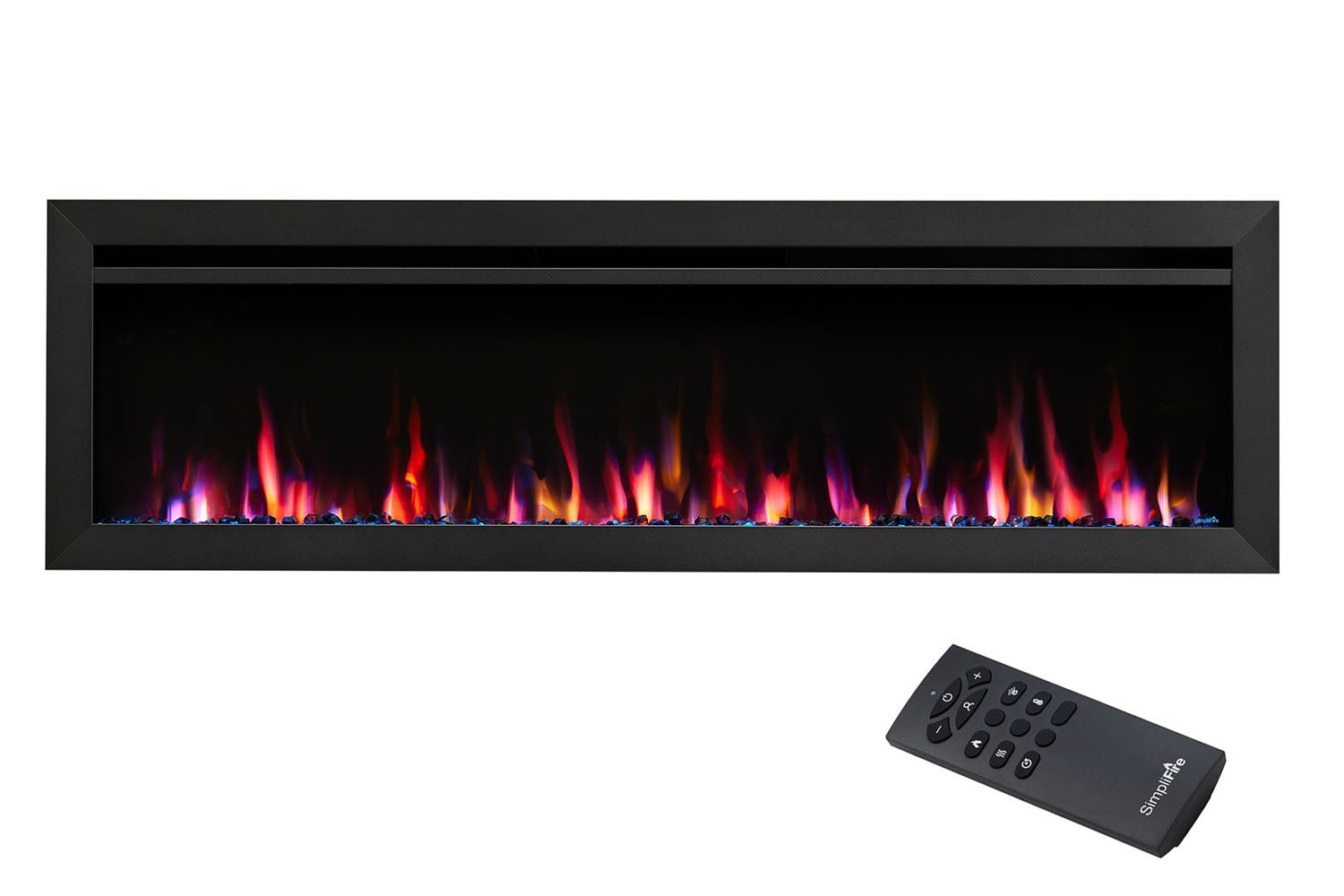 SimpliFire Allusion Slim 60" Wall Mount / Recessed Electric Fireplace - Electric Fireplace by SimpliFire | Buy at Agent BBQ