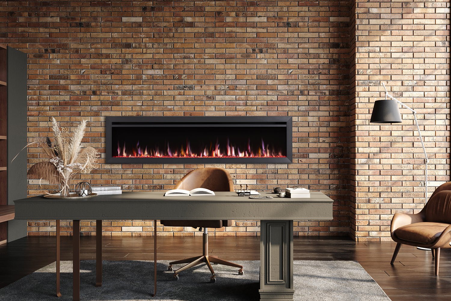 SimpliFire Allusion Slim 72" Wall Mount / Recessed Electric Fireplace - Electric Fireplace by SimpliFire | Buy at Agent BBQ