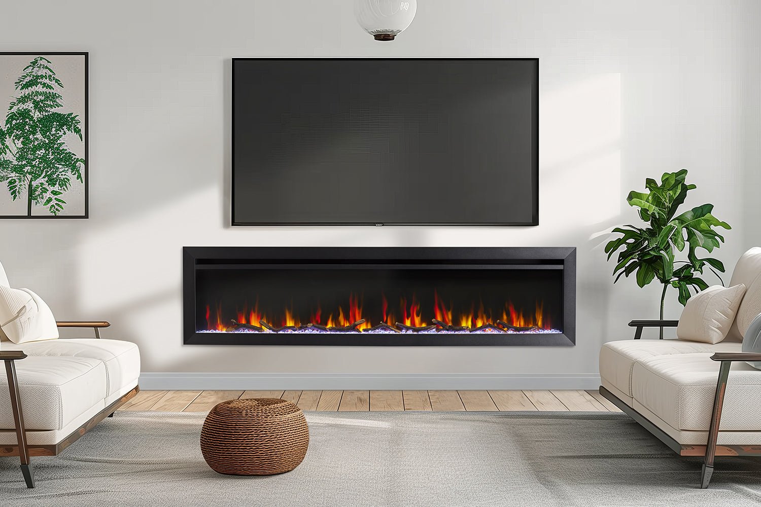 SimpliFire Allusion Slim 72" Wall Mount / Recessed Electric Fireplace - Electric Fireplace by SimpliFire | Buy at Agent BBQ