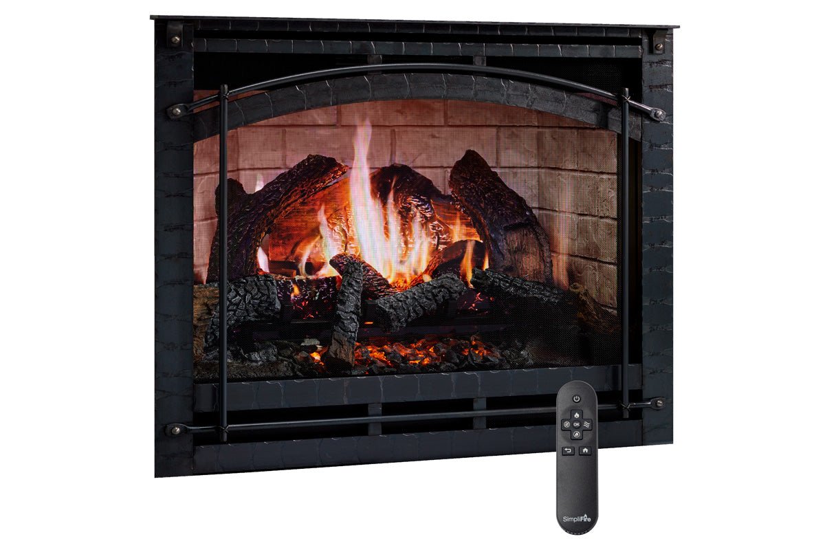 SimpliFire Inception 36" Traditional Smart Electric Fireplace | Chateau Forge Front - Electric Fireplace by SimpliFire | Buy at Agent BBQ