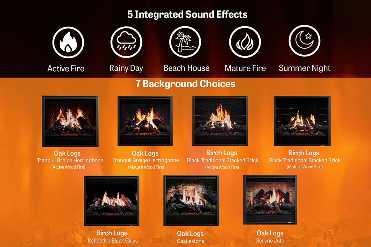SimpliFire Inception 36" Traditional Smart Electric Fireplace | Folio Front - Electric Fireplace by SimpliFire | Buy at Agent BBQ