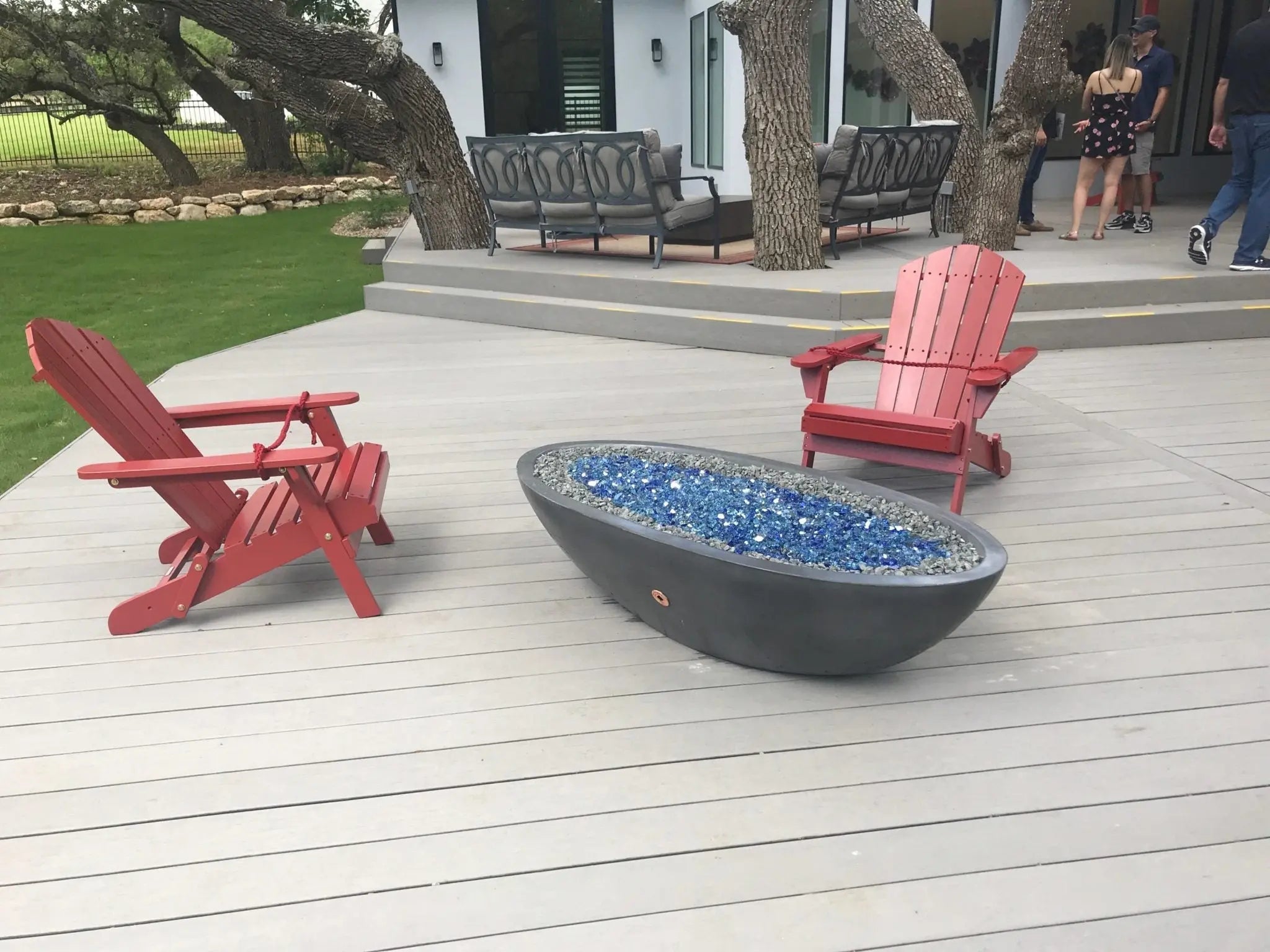 Slick Rock Concrete - Oasis Series 60 - Inch Oval Fire Bowl KOF60 - by Slick Rock Concrete | Buy at Agent BBQ