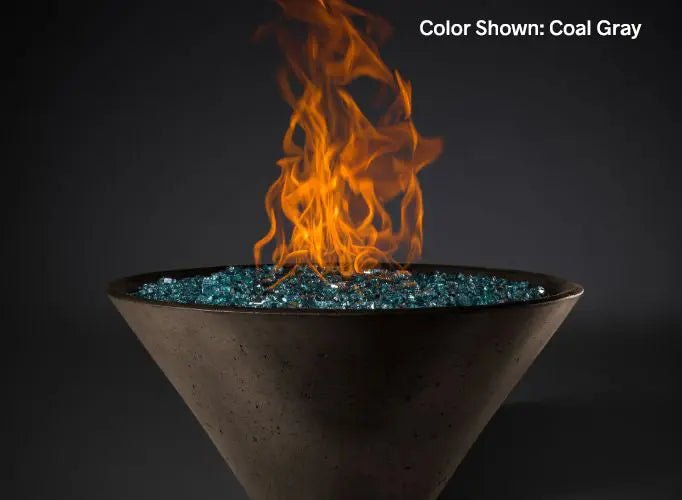 Slick Rock Concrete - RidgeLine Series Conical Fire Bowl - Electronic Ignition - by Slick Rock Concrete | Buy at Agent BBQ