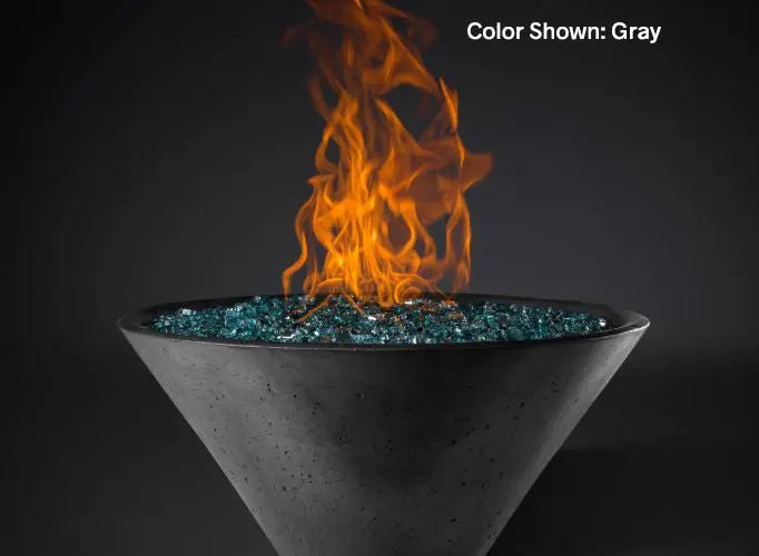 Slick Rock Concrete - RidgeLine Series Conical Fire Bowl - Electronic Ignition - by Slick Rock Concrete | Buy at Agent BBQ