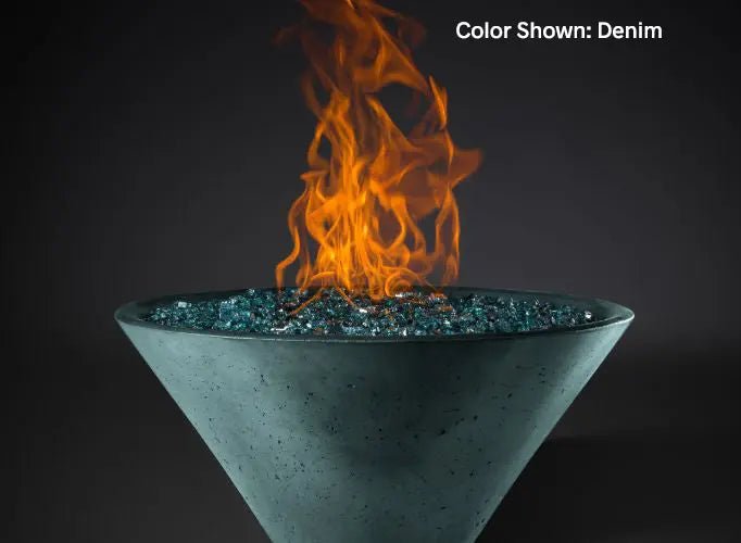 Slick Rock Concrete - RidgeLine Series Conical Fire Bowl - Electronic Ignition - by Slick Rock Concrete | Buy at Agent BBQ