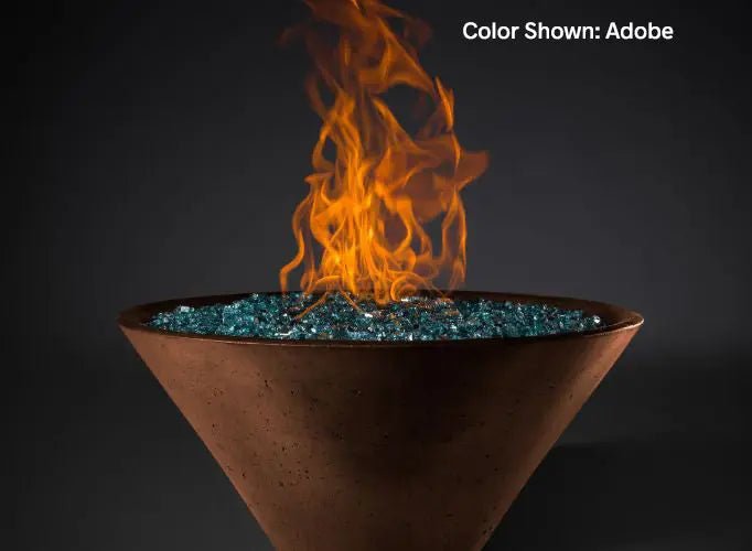 Slick Rock Concrete - RidgeLine Series Conical Fire Bowl - Electronic Ignition - by Slick Rock Concrete | Buy at Agent BBQ