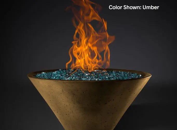 Slick Rock Concrete - RidgeLine Series Conical Fire Bowl - Electronic Ignition - by Slick Rock Concrete | Buy at Agent BBQ