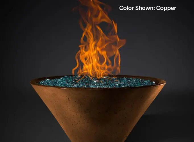 Slick Rock Concrete - RidgeLine Series Conical Fire Bowl - Electronic Ignition - by Slick Rock Concrete | Buy at Agent BBQ