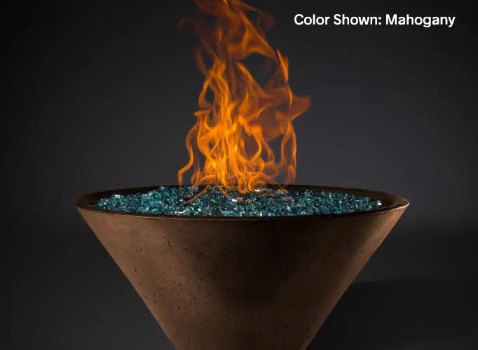 Slick Rock Concrete - RidgeLine Series Conical Fire Bowl - Electronic Ignition - by Slick Rock Concrete | Buy at Agent BBQ