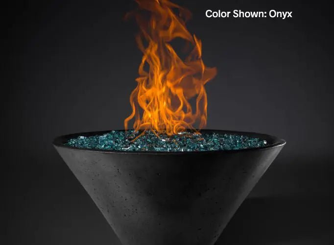 Slick Rock Concrete - RidgeLine Series Conical Fire Bowl - Match Lit - by Slick Rock Concrete | Buy at Agent BBQ