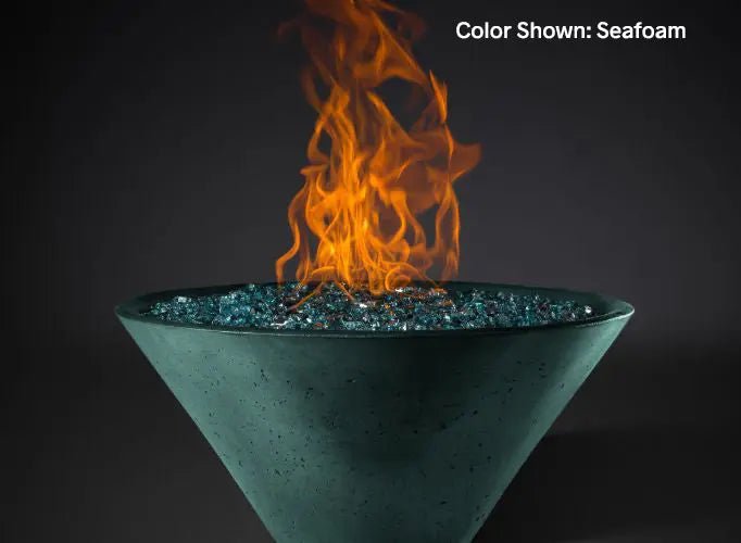 Slick Rock Concrete - RidgeLine Series Conical Fire Bowl - Match Lit - by Slick Rock Concrete | Buy at Agent BBQ