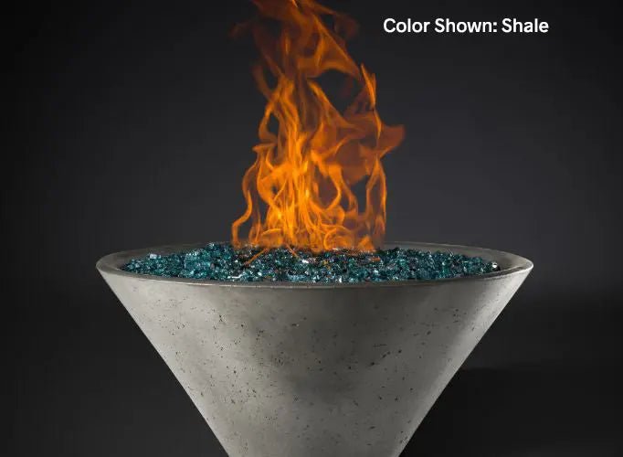 Slick Rock Concrete - RidgeLine Series Conical Fire Bowl - Match Lit - by Slick Rock Concrete | Buy at Agent BBQ
