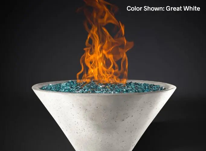 Slick Rock Concrete - RidgeLine Series Conical Fire Bowl - Match Lit - by Slick Rock Concrete | Buy at Agent BBQ