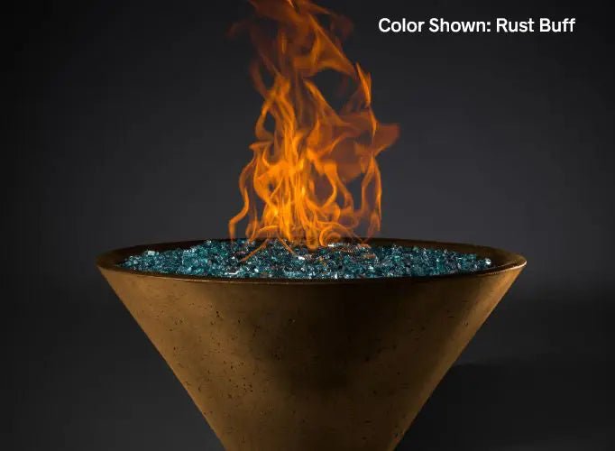 Slick Rock Concrete - RidgeLine Series Conical Fire Bowl - Match Lit - by Slick Rock Concrete | Buy at Agent BBQ