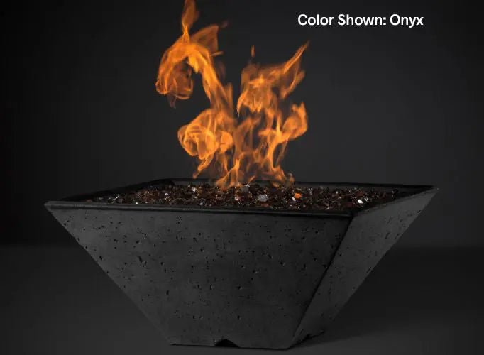 Slick Rock Concrete - RidgeLine Series Square Fire Bowl - Match Lit - by Slick Rock Concrete | Buy at Agent BBQ