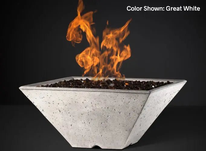 Slick Rock Concrete - RidgeLine Series Square Fire Bowl - Match Lit - by Slick Rock Concrete | Buy at Agent BBQ