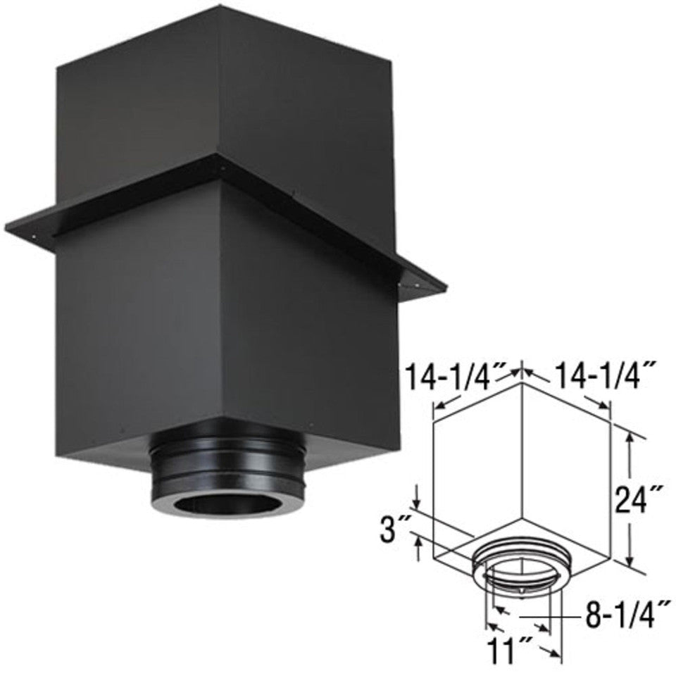 DuraTech Square Ceiling Support Box 8" 8DT-CS - by Smokey Mountain Fireplaces | Buy at Agent BBQ