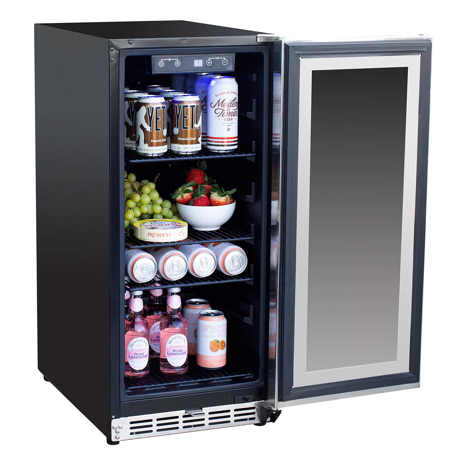Summerset 15-Inch Outdoor Rated Refrigerator with Glass Door - Grill : Refrigeration by Summerset | Buy at Agent BBQ