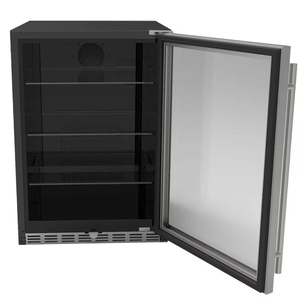 Summerset 5.1C Outdoor Rated Fridge with Glass Door and Glass Shelves, 24-Inches - Grill : Refrigeration by Summerset | Buy at Agent BBQ