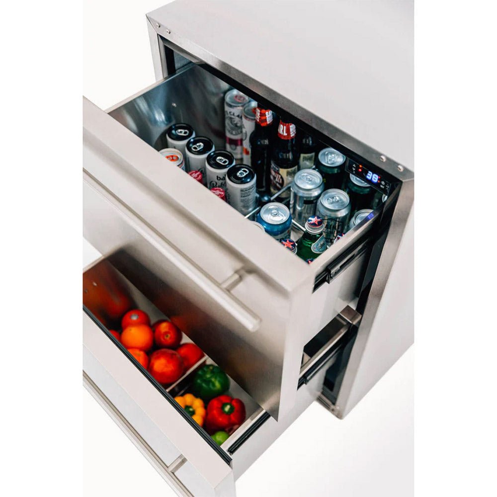Summerset 5.3C Deluxe Outdoor Rated 2-Drawer Fridge, 24-Inches - Grill : Refrigeration by Summerset | Buy at Agent BBQ