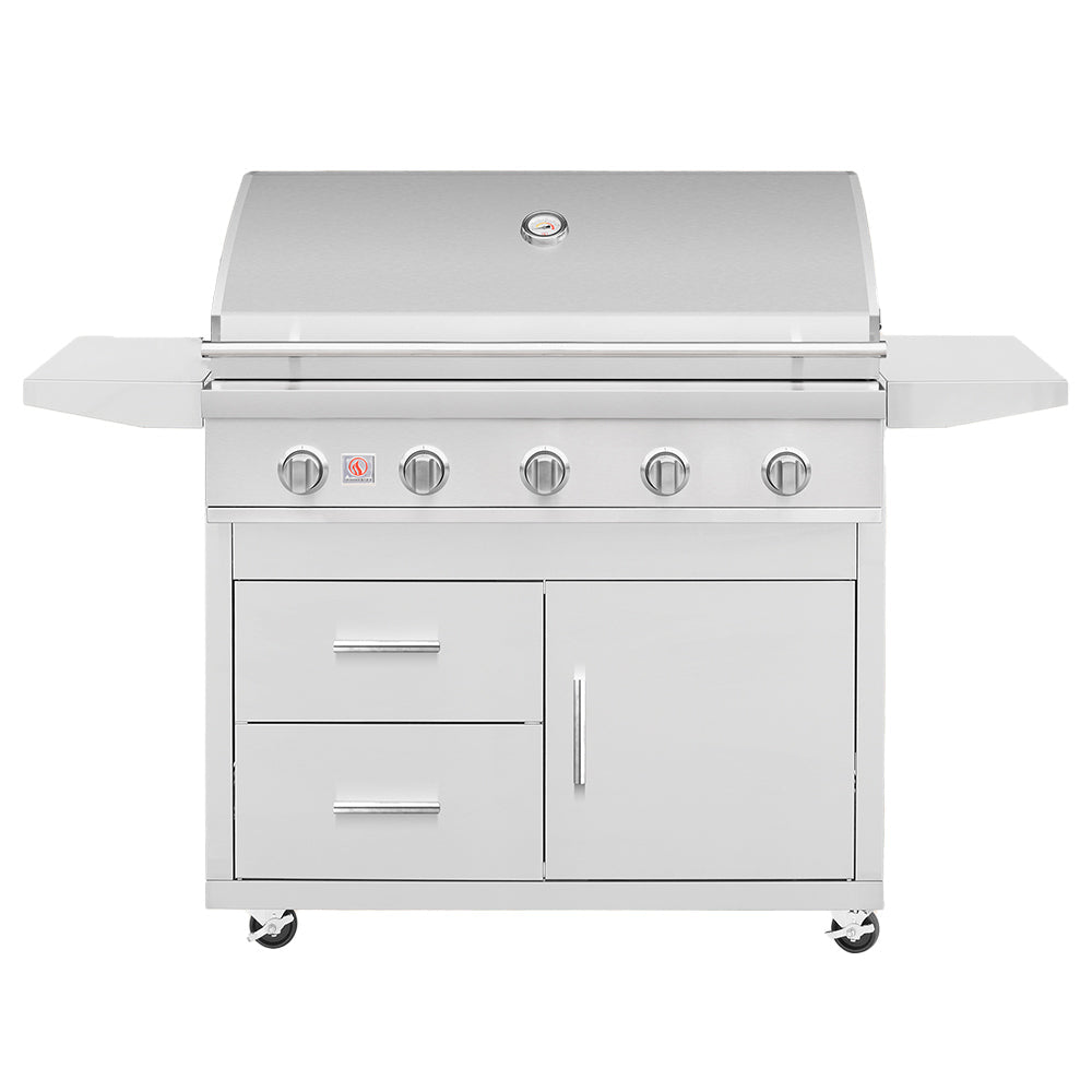Summerset Sizzler Series Freestanding Gas Grill on Deluxe Cart, 40-Inch - Grill : Gas by Summerset | Buy at Agent BBQ