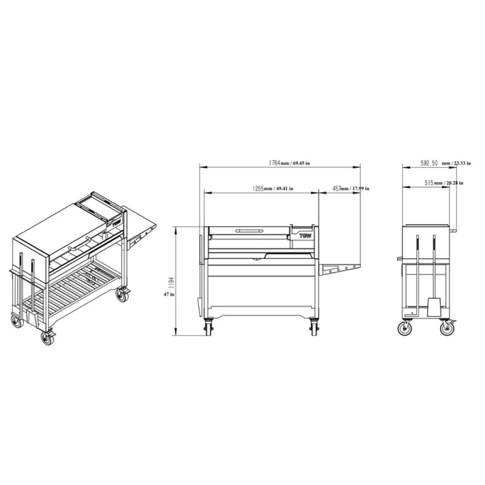Tagwood BBQ Argentine Gaucho Freestanding Charcoal Grill - by Tagwood BBQ | Buy at Agent BBQ