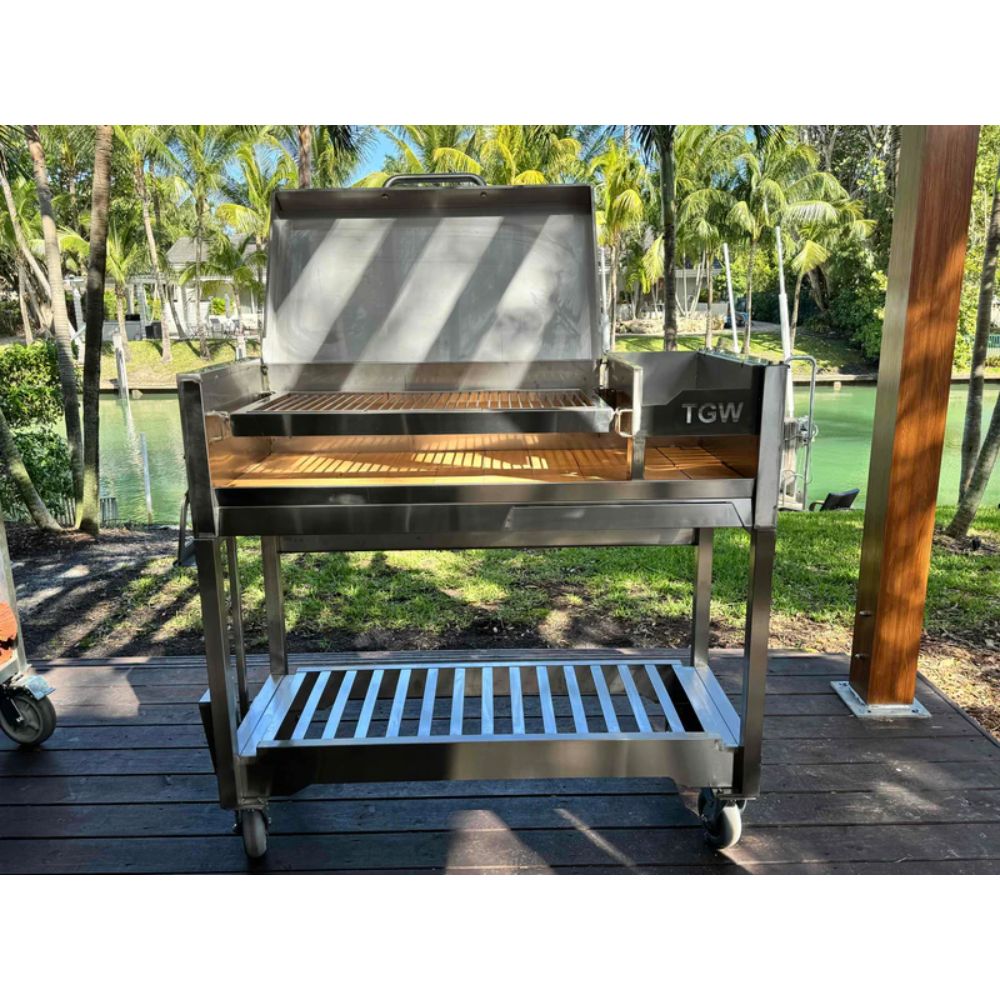 Tagwood BBQ Argentine Gaucho Stainless Steel Freestanding Charcoal Grill - by Tagwood BBQ | Buy at Agent BBQ