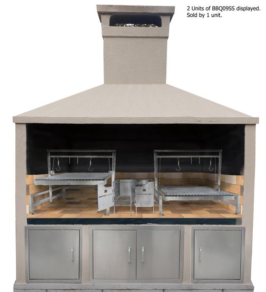 Tagwood BBQ Built - In Argentine Santa Maria Wood Fire & Charcoal Grill - BBQ09SS - by Tagwood BBQ | Buy at Agent BBQ