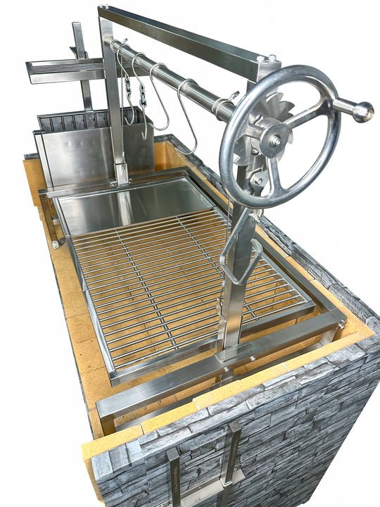 Tagwood BBQ Built - In Argentine Santa Maria Wood Fire & Charcoal Grill - BBQ09SS - by Tagwood BBQ | Buy at Agent BBQ