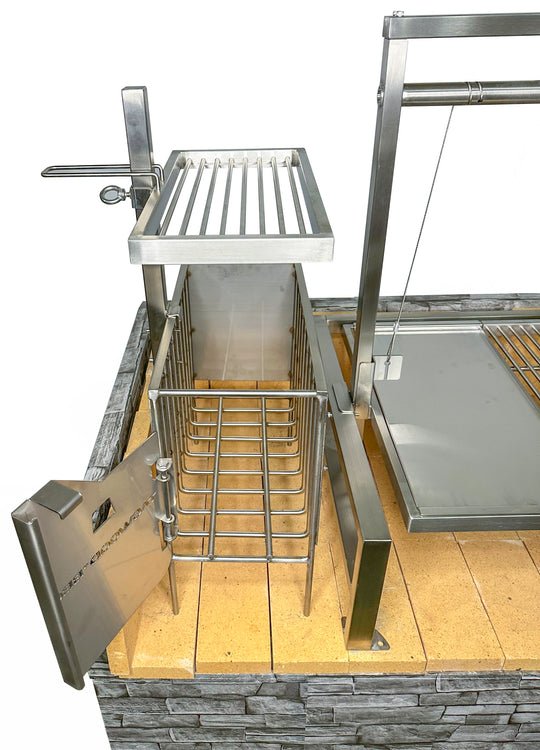 Tagwood BBQ Built - In Argentine Santa Maria Wood Fire & Charcoal Grill - BBQ09SS - by Tagwood BBQ | Buy at Agent BBQ