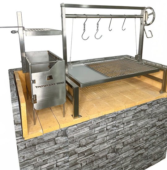Tagwood BBQ Built - In Argentine Santa Maria Wood Fire & Charcoal Grill - BBQ09SS - by Tagwood BBQ | Buy at Agent BBQ