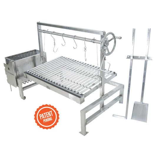 Tagwood BBQ Built - In Argentine Santa Maria Wood Fire & Charcoal Grill - BBQ09SS - by Tagwood BBQ | Buy at Agent BBQ