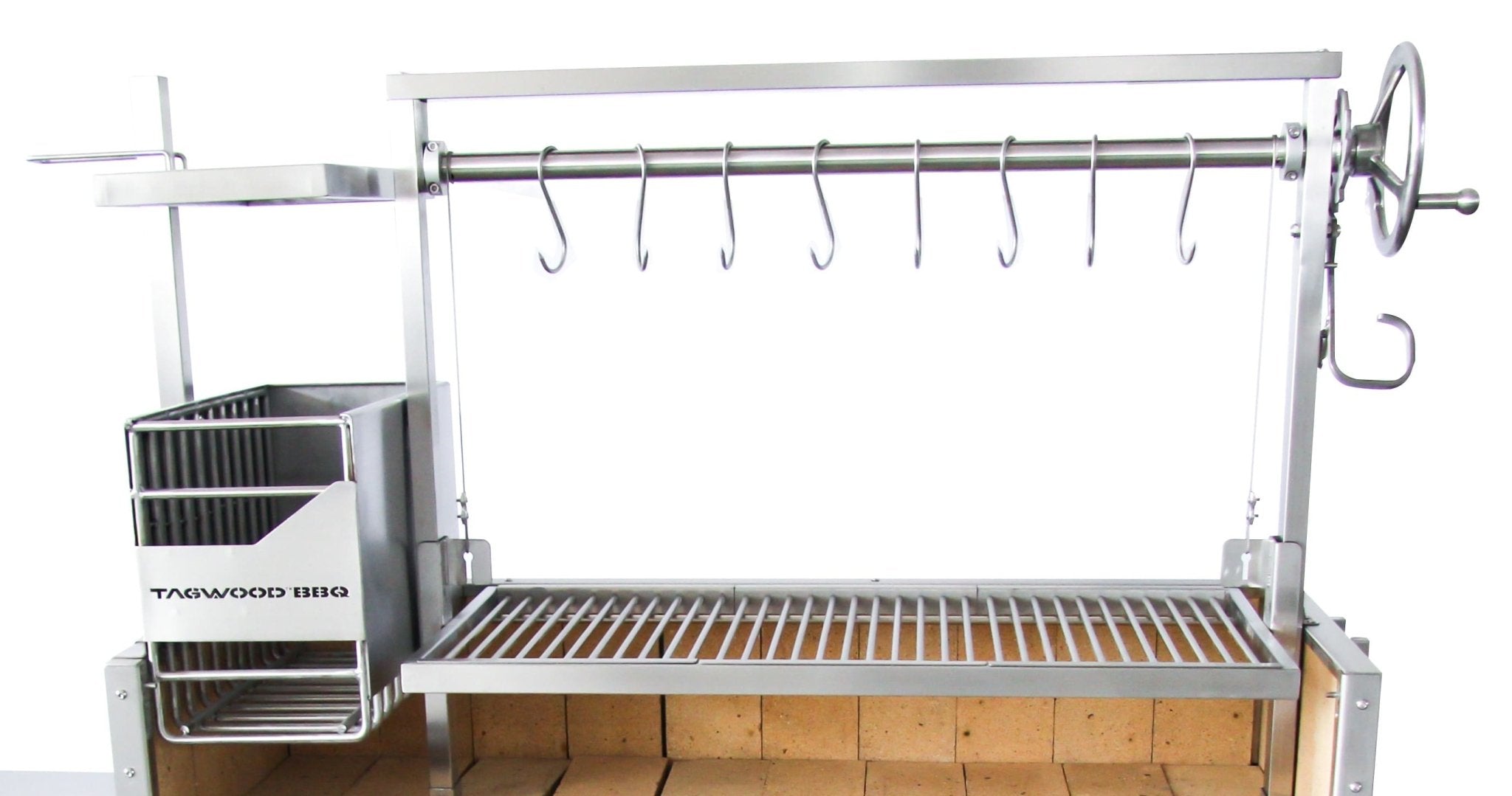 Tagwood BBQ Fully Assembled Argentine Santa Maria Wood Fire & Charcoal Grill - BBQ03SS - by Tagwood BBQ | Buy at Agent BBQ