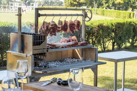 Tagwood BBQ Fully Assembled Argentine Santa Maria Wood Fire & Charcoal Grill - BBQ03SS - by Tagwood BBQ | Buy at Agent BBQ