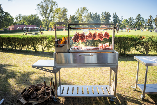 Tagwood BBQ Fully Assembled Argentine Santa Maria Wood Fire & Charcoal Grill - BBQ03SS - by Tagwood BBQ | Buy at Agent BBQ