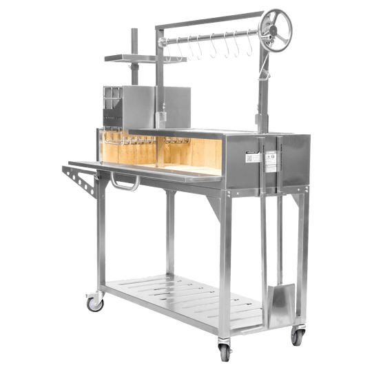 Tagwood BBQ Fully Assembled Argentine Santa Maria Wood Fire & Charcoal Grill - BBQ03SS - by Tagwood BBQ | Buy at Agent BBQ